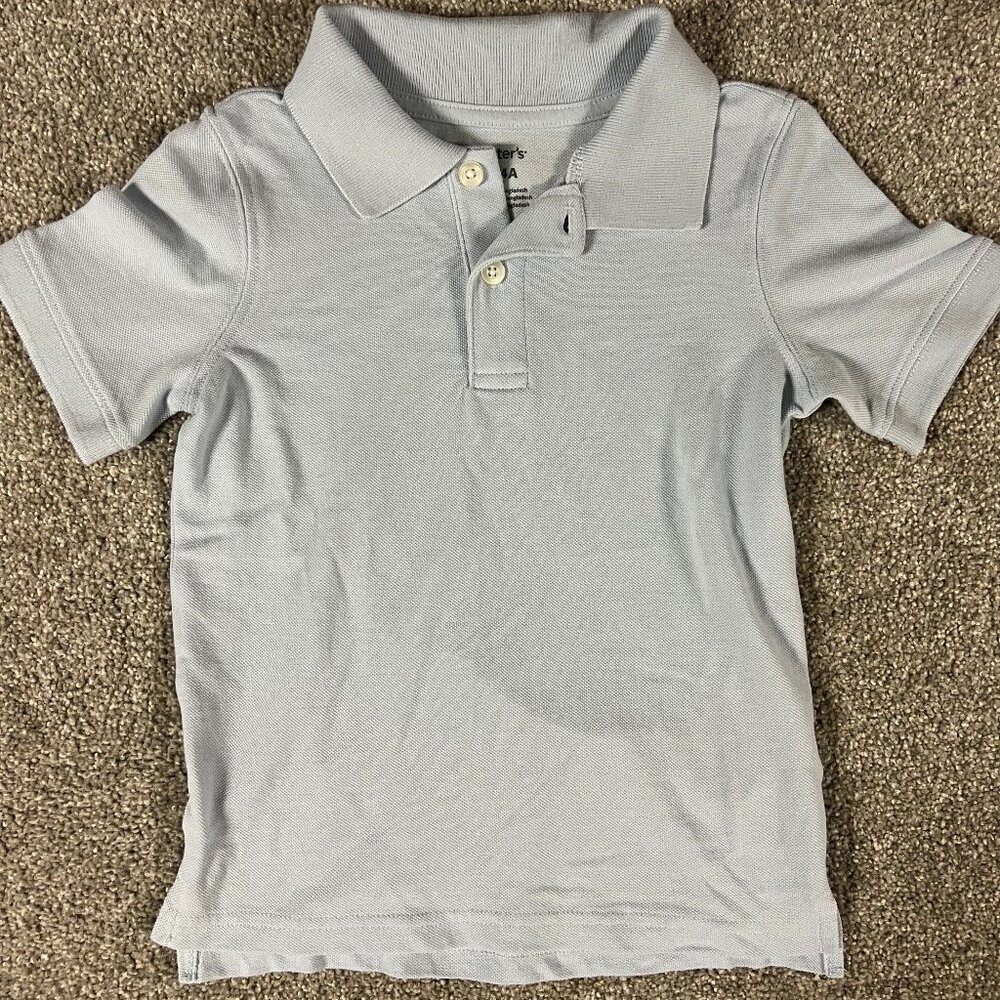 Carter's Light Blue Uniform Polo sz 4t